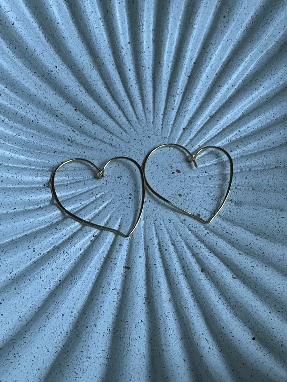BOGO FREE 1” golden heart MINIMILIST heart hoop earrings